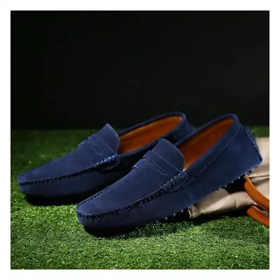 (navy blue, EU: 48) Men's Moccasins Penny Wildsmith Loafer Driving Gommino Comfort Flats Casual 