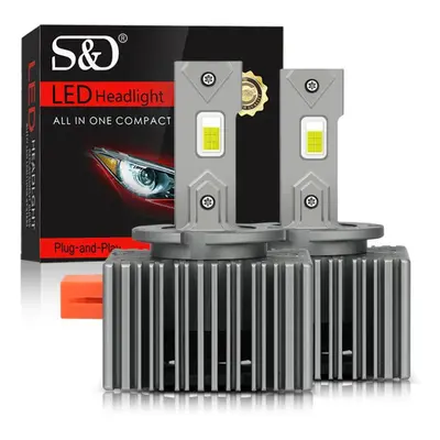 (D5S/D5R) 2pcs 50000lm D3s Led Headlights Canbus D1s D2s D4s D5s D8s D1r D2r D2c D3r D4r Turbo L