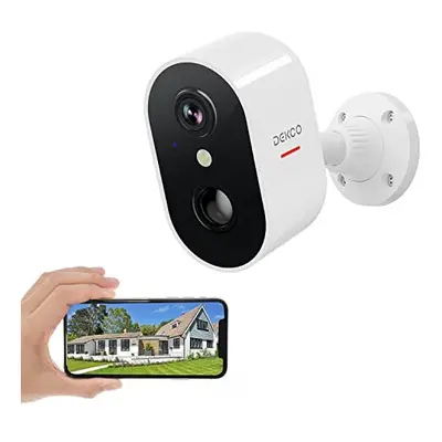 Security Camera Outdoor Battery Operated, DEKCO Wireless CCTV Camera for Home Security, 1080P Wi