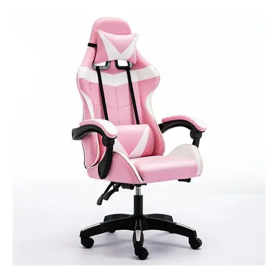 (Pink & White) Ergonomic Adjustable Computer Office Desk Chair