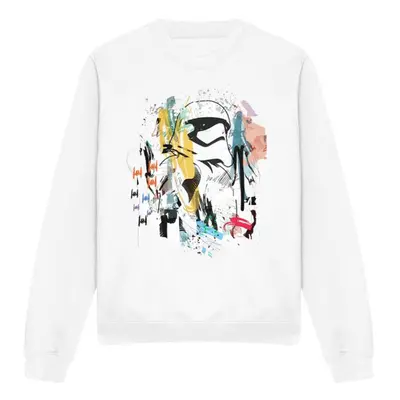 (L, White) Star Wars Unisex Adult Stormtrooper Abstract Sweatshirt