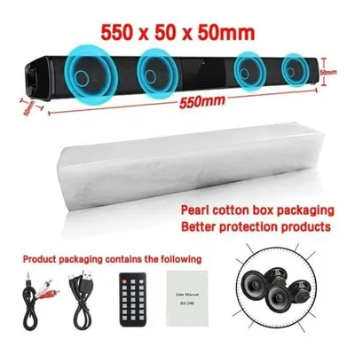 (as the picture) High Quality Bluetooth Speaker Bs-28b High Power Wallmounted Wireless 40w Sound