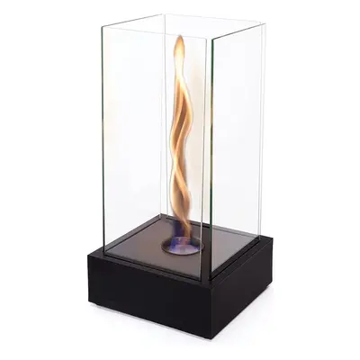 Bio Ethanol Burner Tornado Black Fireplace Glass Burner Fire Bioethanol Large