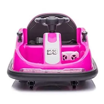 Allkindathings Ride On Toy Car Drift Bumper Car Spinning Action 12V Electric Car Toy - PINK