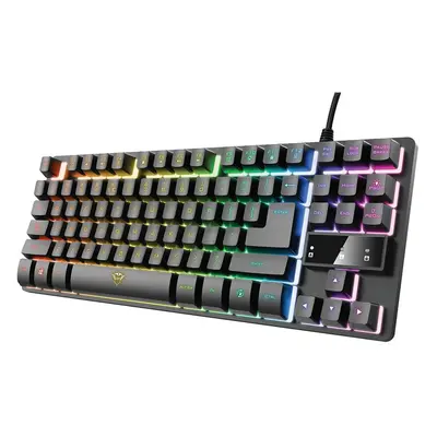 Trust Gaming TKL Keyboard with UK Layout GXT Thado - Compact Tenkeyless Design (80 Percent), RGB