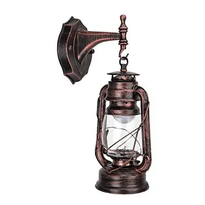 Vintage Kerosene LED Wall Lamp, AC110-240V European Retro Style Transparent Glass Shade Pendant 