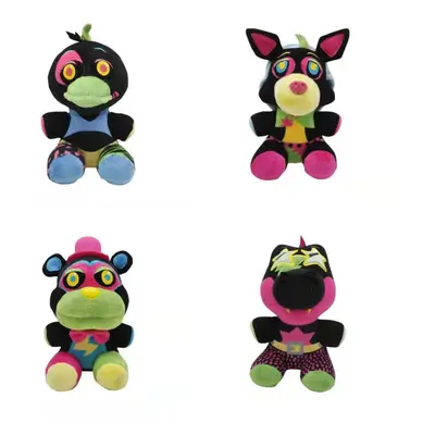 (4pcs) FNAF Freddy's Plush Toy Stuffed Animals Bear Rabbit Game Birthday For Kids