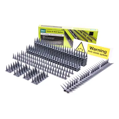 (Grey, 48pcs) Fence Wall Spikes Garden Tall Bird Spikes