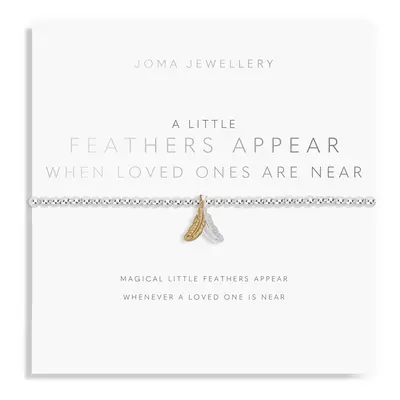 Joma Jewellery A LITTLE FEATHERS APPEAR WHEN LOVED ONES ARE NEAR Silver Bracelet | 17.5cm stretc