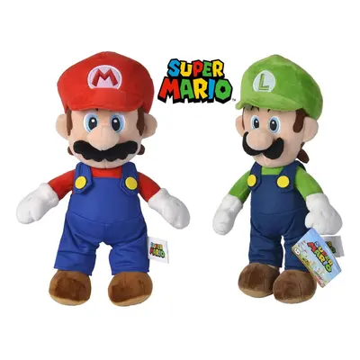 Simba Toys Official Super Mario Bros Soft Toy, Mario AND Luigi 30cm Set