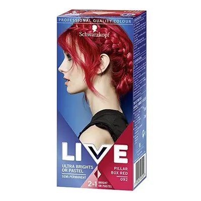 Schwarzkopf Live Ultra Bright or Pastel Colouration, Pillar Box Red Number - Pack of