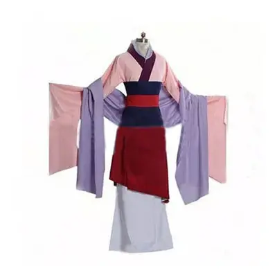 (3XL) Mulan Traditional Dress Party Cosplay Costume Full Set