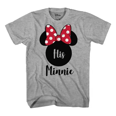 Disney His Minnie Couples Valentines Adult Funny Disneyland Graphic T