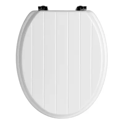 Premier Housewares White Panel Effect Toilet Seat