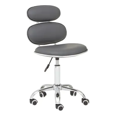 Premier Housewares Grey PU Home Office Chair