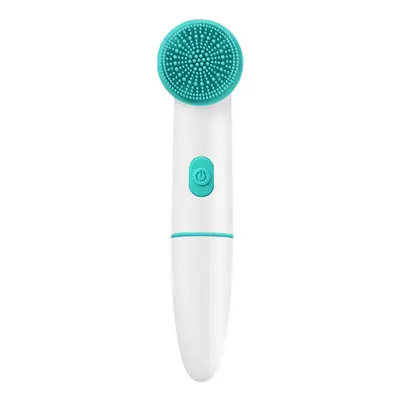 (Blue) Facial Electric 2-In-1 Wash Brush Silicone Waterproof Face Machine Deep Cleaning Pore