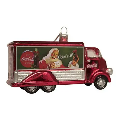 Kurt Adler Coca-Cola Glass Truck Ornament, 5-Inch