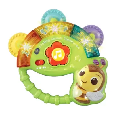 VTech Baby Shaking Sounds Tambourine, Sensory Toy with Lights, Music, Colours, Interactive Gift 