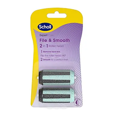 Expert Care 2-in-1 File and Smooth Foot File Refills - Scholl Replacement Roller Heads - Unit Co