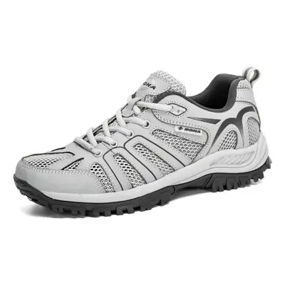 (light gray, 42) Bona New Arrival Mesh Running Shoes Men Trendy Sneaker Non-slip Wear-resistant 