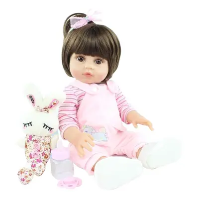 (orange, 48cm, Full Body Silicone) Bzdoll Lifelike Cm Full Silicone Soft Body Girl Boy Reborn Ba