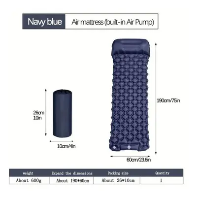 (as the picture) Outdoor Camping Sleeping Mat With Foot Stepping Function Beach Inflatable Mattr