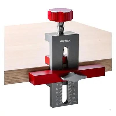 Cabinet Door Mount Hardware Jig With Clamp For Woodworking Sturdy Compact 0-40mm Adjustable