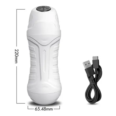 (white) Automatic Male Sucking Masturbator Vibrator Vagina Oral Blowjob Pussy Vacuum Masturbatio