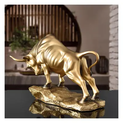 Statue Bull Sculpture Ornament Feng Shui Animal Figurines Room Desk Decor Decoration Accessories