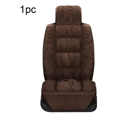 (brown, 1PC Front Seat) Color Winter Warm Car Seat Covers Comfortable Plush Front/rear Car Seat 