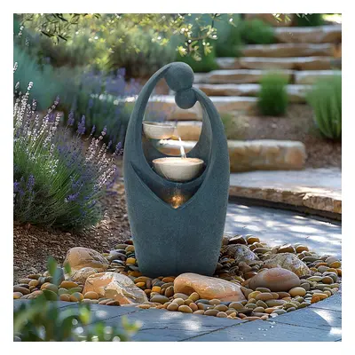 CHARLES BENTLEY Tier, Water Feature, Cascading Water, UV Resistant, Weather Resistant, Mains Pow