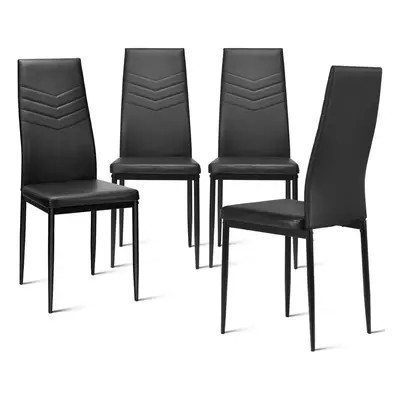 Set of Dining Chairs Padded Seat High Back Armless Accent Side Chair