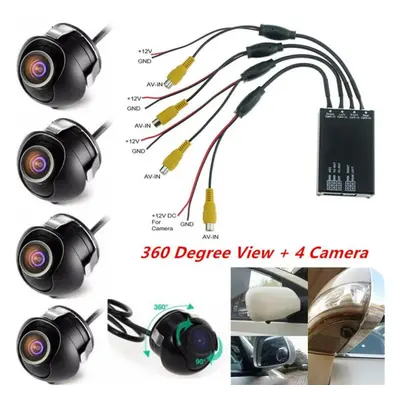 360 Degree Car Parking Panoramic View Rearview Way Camera Control Box System