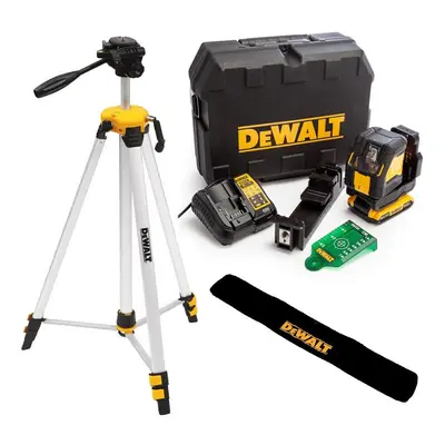 Dewalt DCLE34021D1 XR Compact Cross Line Green Laser 18V 1x2.0Ah + DE0881 Tripod