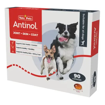 (90 Capsules) Antinol - Natural Joint Supplement for Adult & Senior Dogs - Supports Joint Mobili