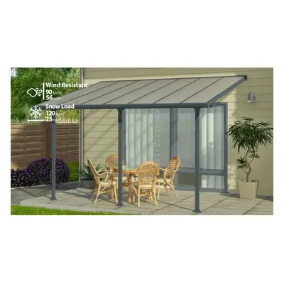 (3 x 5.46m) Palram-Canopia Tuscany Patio Cover Grey Aluminium