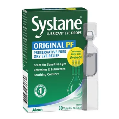 Systane Lubricant Eye Drops for Dry Eye Symptoms, Preservative-free Vials