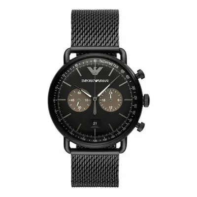 Emporio Armani Aviator Men's WatchÂ¦Tachymeter Chrono DialÂ¦Mesh StrapÂ¦AR11142