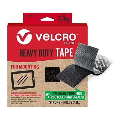 Brand | Eco Heavy Duty Tape | Cut-to-Length Industrial Extra Strong Double Sided Hook & Loop Sel