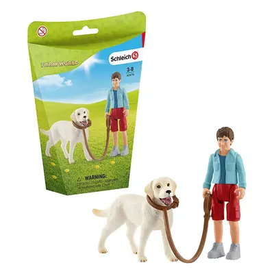 Schleich Farm World Walking with Labrador Retriever