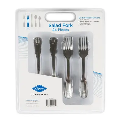 2 DZ Pack Polish Finish Salad Fork Shell Pattern