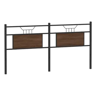 vidaXL Headboard Brown Oak cm Engineered Wood and Steel bed headboard