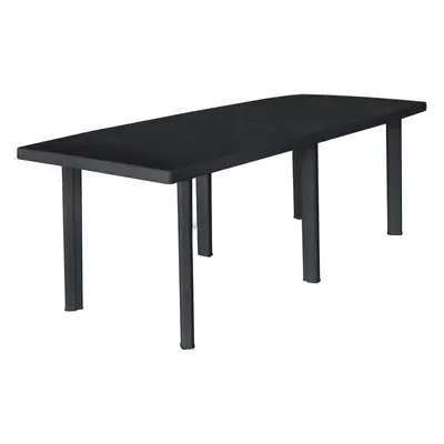 vidaXL Garden Table Anthracite Plastic Weather Resistant Outdoor Campsite