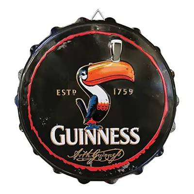 Bottle Cap Metal Sign - Toucan Design (28cm x 28cm)