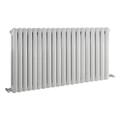 Horizontal Double Panel Radiator - 635mm x 1223mm - BTU - Gloss White