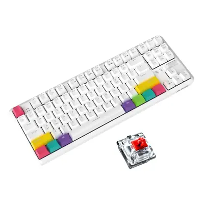 (Red Switch) Keys Mechanical Keyboard RGB Wireless Bluetooth + Type-C Wired Dual Mode Mechanical