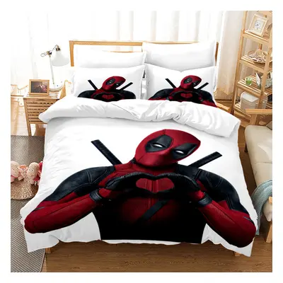 (Style 03, Single(135X200CM/2PCS)) Deadpool Bedding Single Double Duvet Cover UK