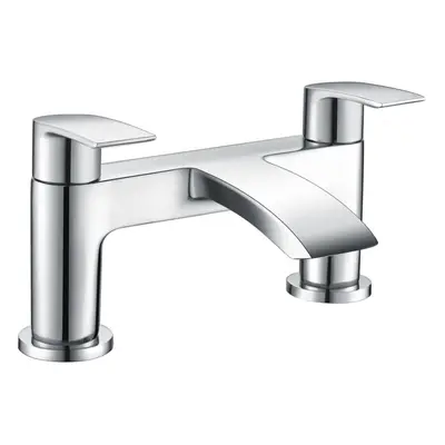 [Bath Tap] Hapilife Bathroom Waterfall Monobloc Bath Filler Mixer Tap Chrome Double Lever Tub Ta