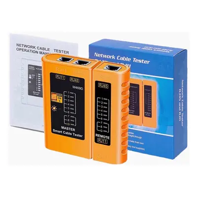 (Orange) Network Cable Tester RJ45 RJ11 RJ12 CAT5 UTP Electric Repair Tool