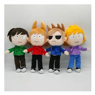 (4pcs) NEW Eddsworld Plush Toys Edd Tord Matt Tom Stuffed Doll Kids Xmas Gifts 32-38CM